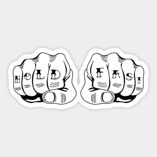 Hold Fast knuckle tattoo Sticker